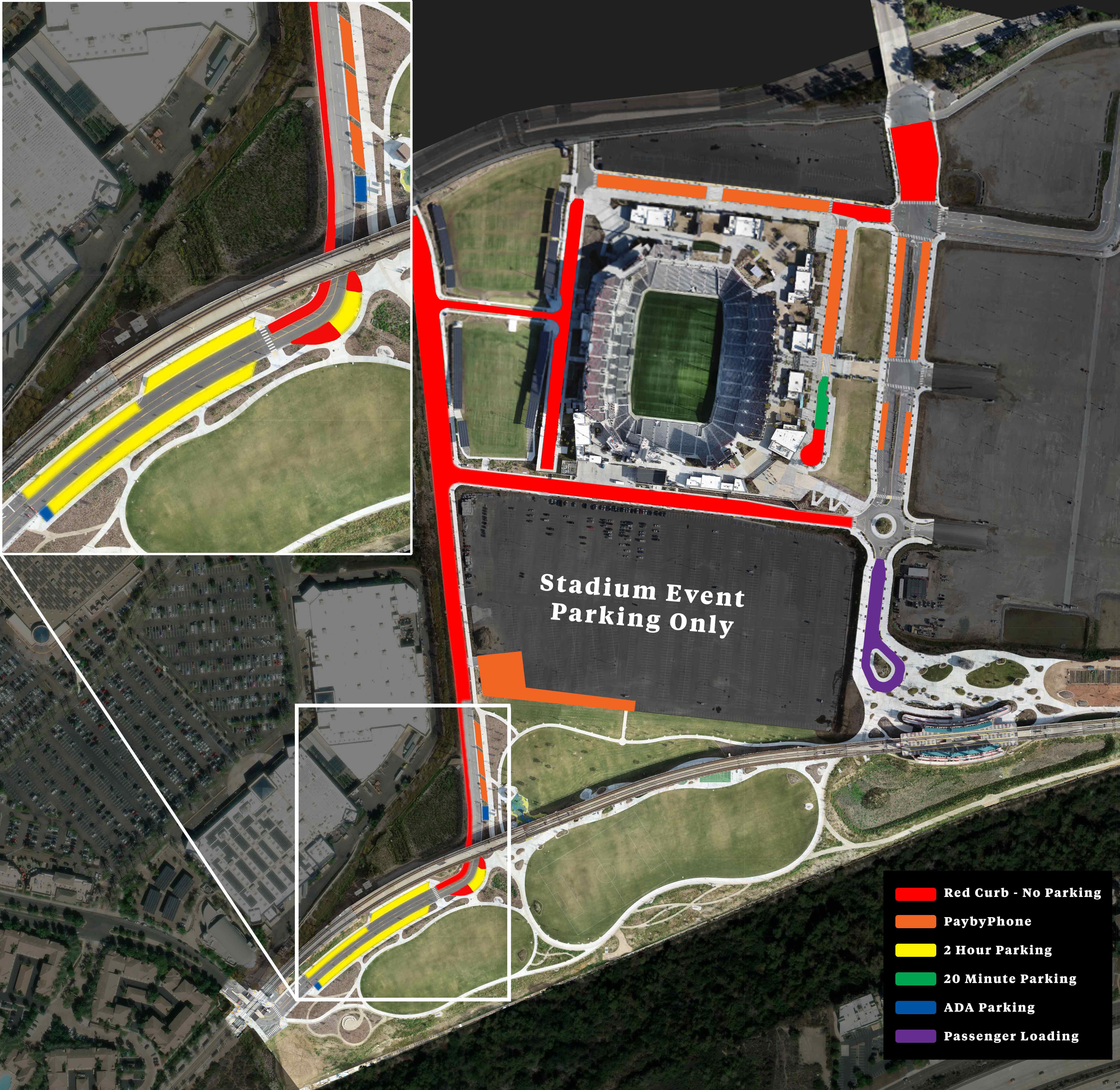 SDSU Mission Valley Parking Map