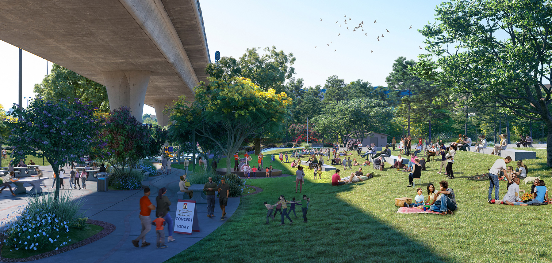image of parkgoers